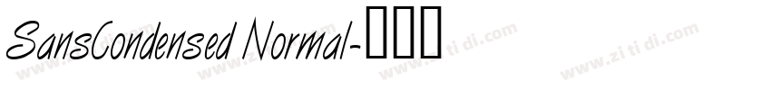 SansCondensed Normal字体转换